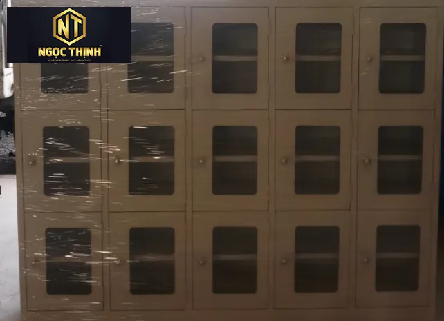 Tủ sắt sơn tĩnh điện màu ghi, có 15 khoang15C5KG-CK Tủ sắt sơn tĩnh điện màu ghi, có 15 khoang15C5KG-CK